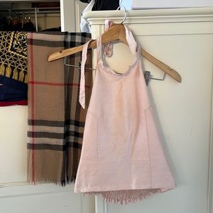 Pink Vintage Seamstress Made Satin Halter Top